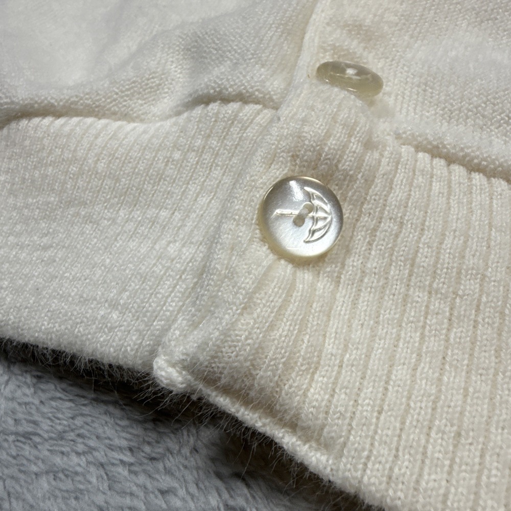 Vintage Arnold Palmer Signature Collection Cardigan Sweater Mens Large Ivory USA - Picture 5 of 15